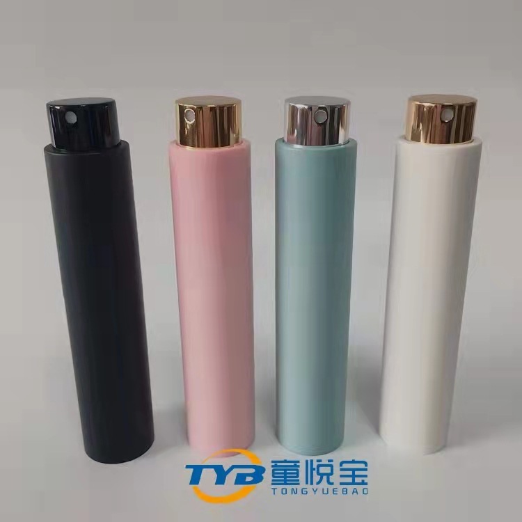 現品10mlの現品の円形の伸珠光のまぶしい艶消しの亜面の伸縮する回転の香水はスプレーの瓶を分けます (|undefined