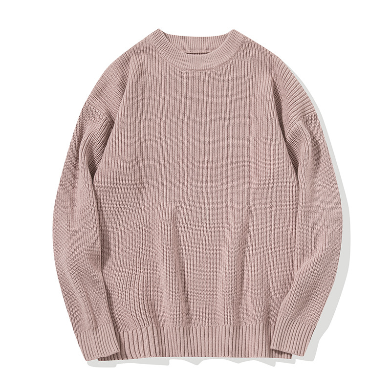 Autumn and Winter Thick Loose Youth Spot Youth Cotton Crewneck Men's Loose Casual Knitted Sweater Men's Sweater