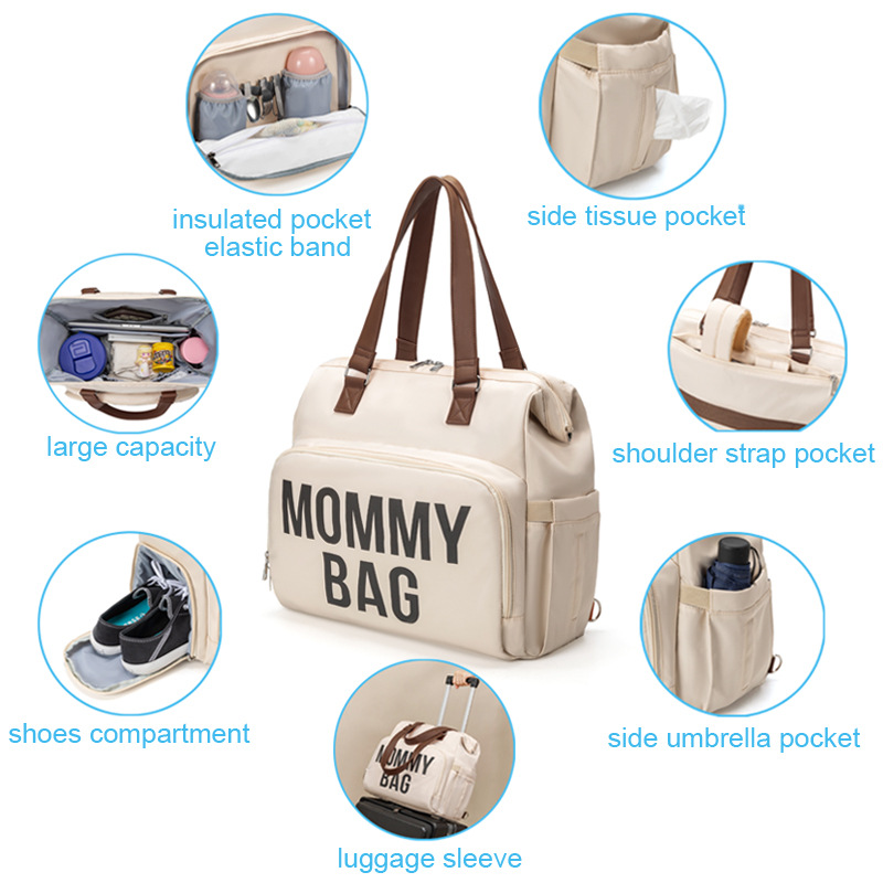 Amazon new large capacity multi-functional three-purpose crossbody insulation maternal and infant bag maternity bag mummy bag backpack