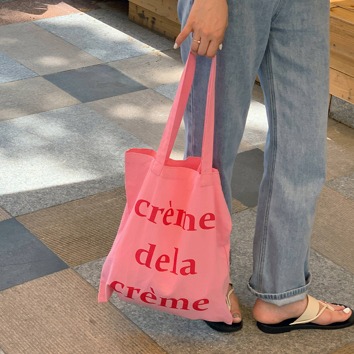 Amazon cross-border supply/South Korea ins niche canvas bag summer thin letter bag sweet pink shoulder bag