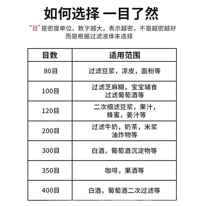 豆浆过滤网筛超细家用婴儿榨果汁过滤器滤网漏网神器隔渣厨房漏勺