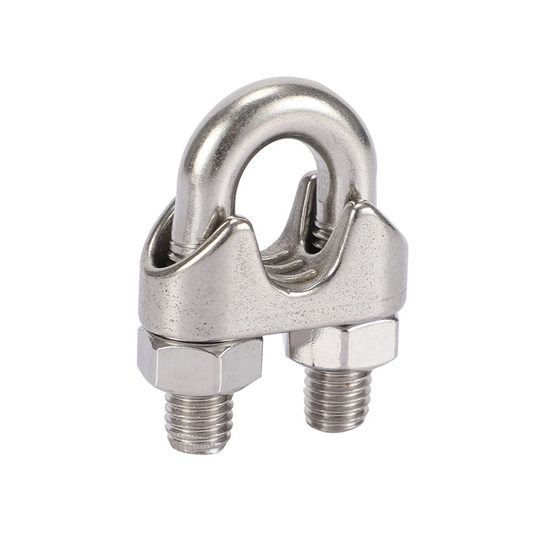 Factory supply 304 stainless steel wire rope clamp Chuck fixing U-shaped clamp tightener wire rope tie head