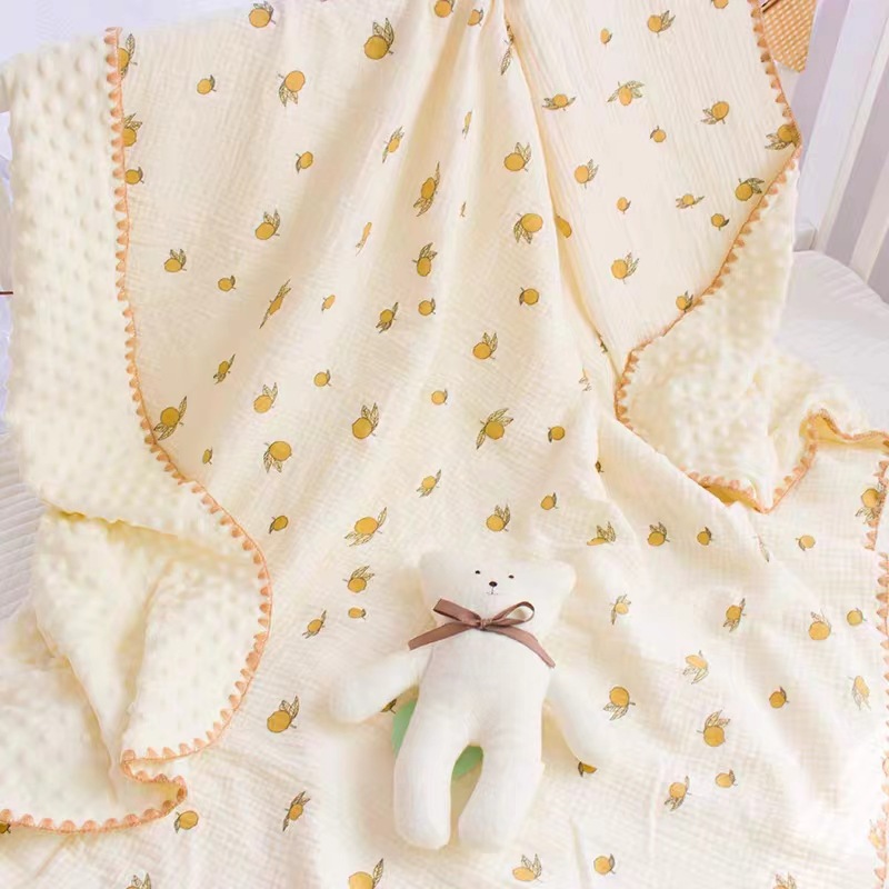 ins Korean Baby Gauze Thin Blanket Newborn Baby Bath Towel Cotton Blanket Kindergarten Lunch Break Blanket Quilt