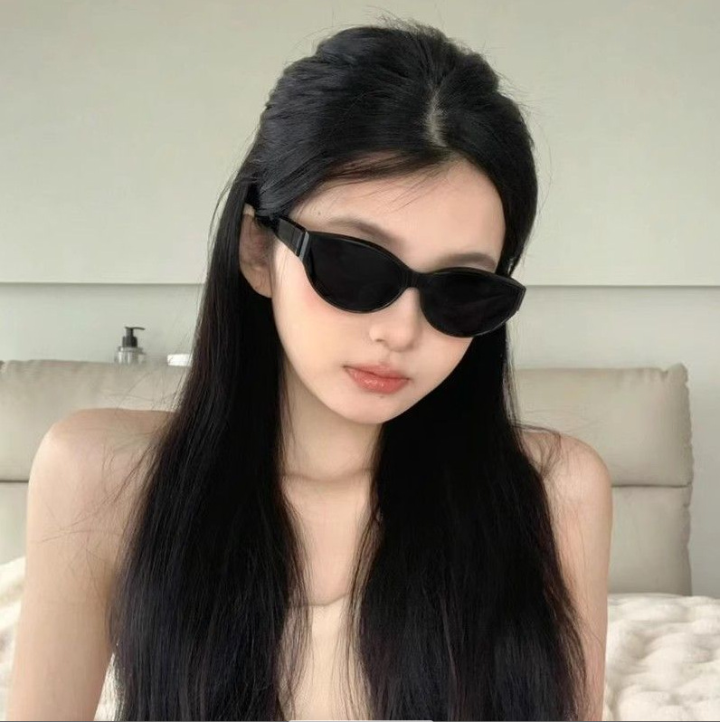 Oval frame sunglasses women's sunscreen cat's eye sunglasses sweet cool wind anti ultraviolet sun glasses frame wholesale