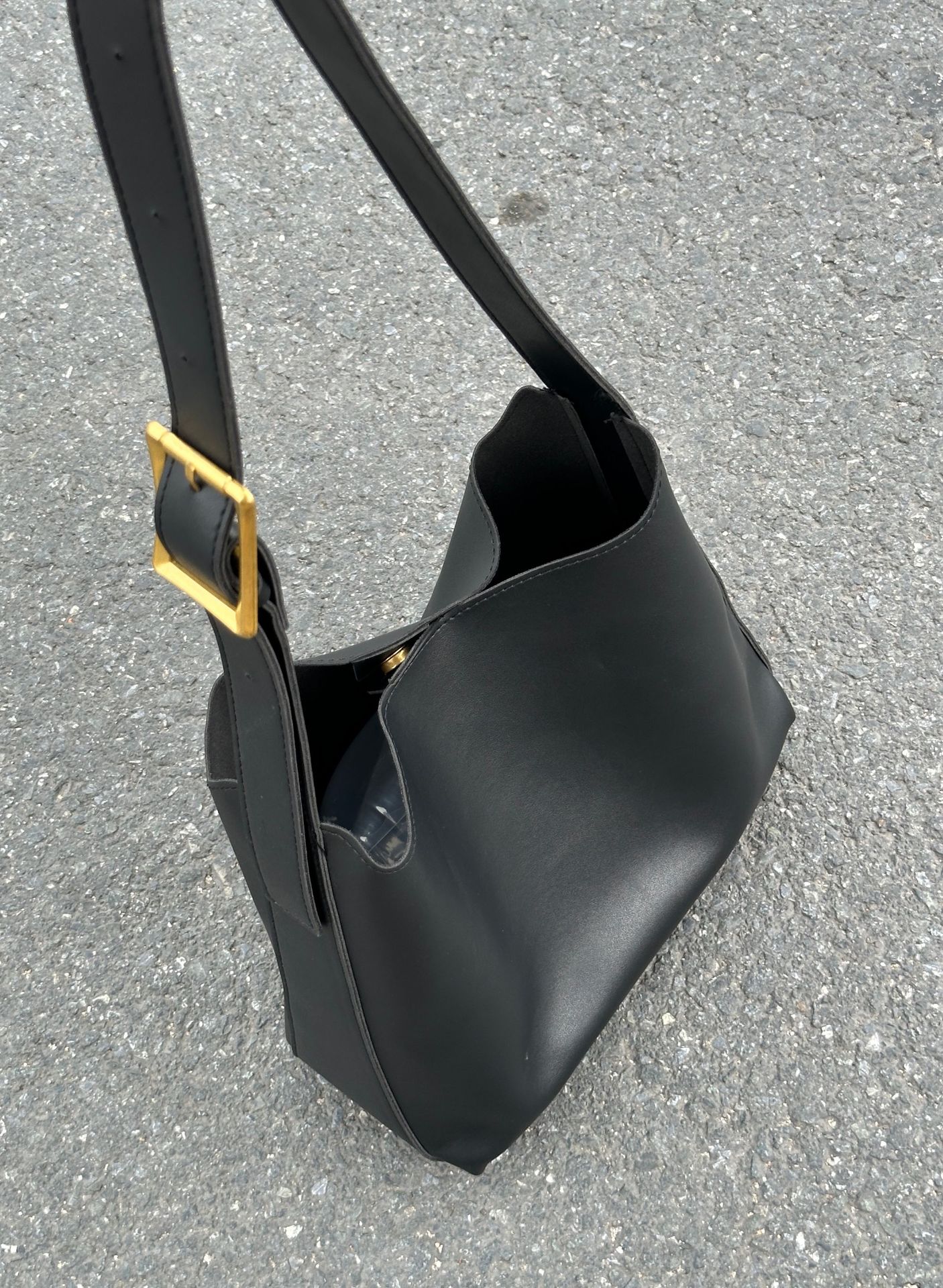 handbag New Fashion All-match Bucket Large Capacity Simple Casual Two-piece Soft Collapse Shoulder Crossbody Bag_voghion.com