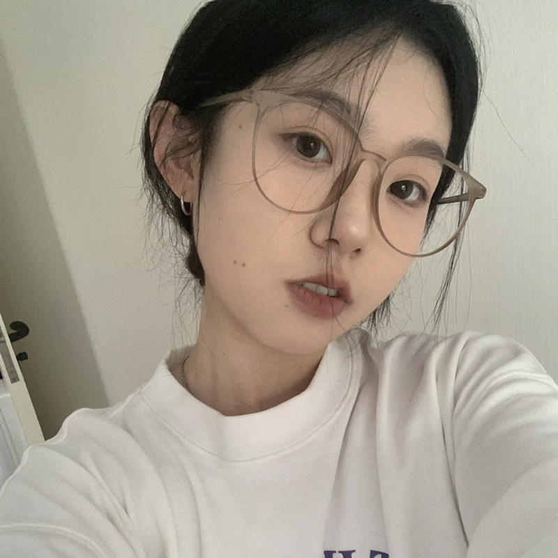 Large frame ultra-light TR glasses myopia women's anti-Blue Ray anti-radiation plain face slimming Korean style glasses frame plain tide