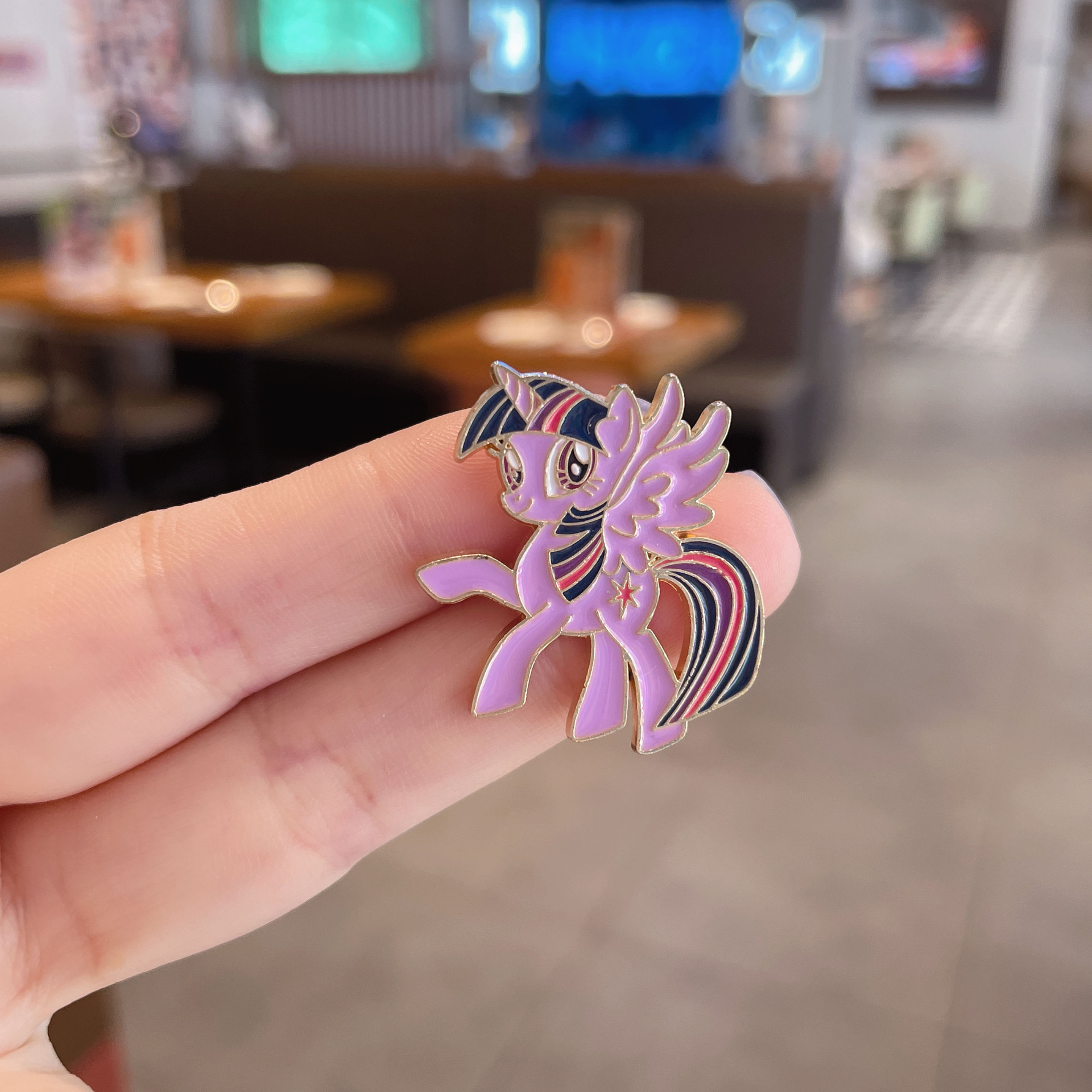 Pony Polly Brooch Cartoon Animation Peripheral Metal Badge Cute Male and Female Student Bag Pencil Bag Clothes Accessories