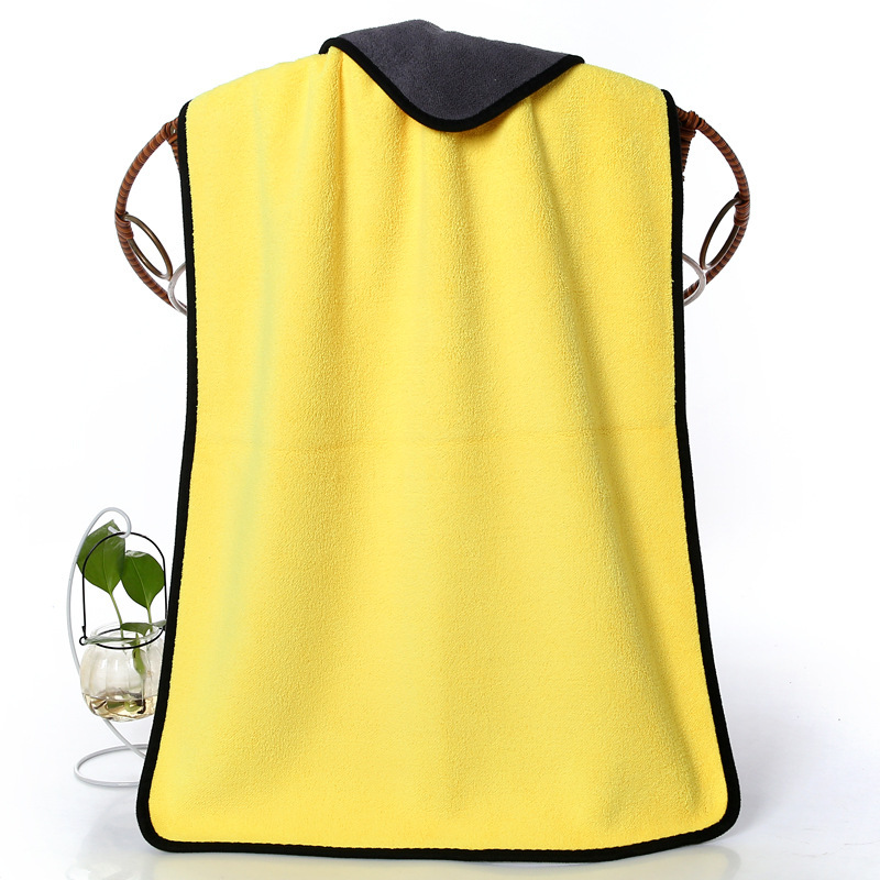 Large pet absorbent towel 50x 100cm coral fleece dog cat quick-drying bath towel pet supplies wholesale