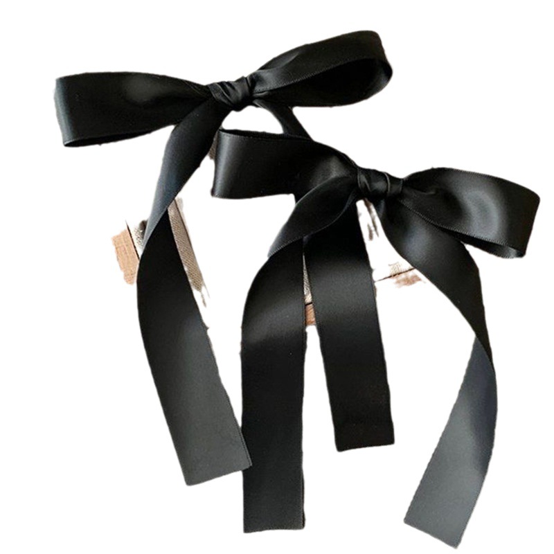 Exquisite Haarnadel im Ballettstil mit schwarzer Schleife und Schleife für Damen, 2023, neuer Haarschmuck für den Hinterkopf, Haarnadel, Entenschnabelclip_voghion.com