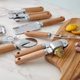 Kitchen Gadgets Wooden Handle Set Small Kitchenware Stainless Steel Egg Beater Baking Set Pizza Tools Cheese Knife