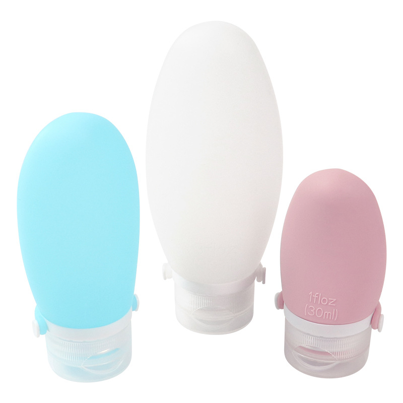 New Leak-proof Strap Silicone Bottling Household Shampoo Body Soap Lotion Storage Bottle Outdoor Travel Set