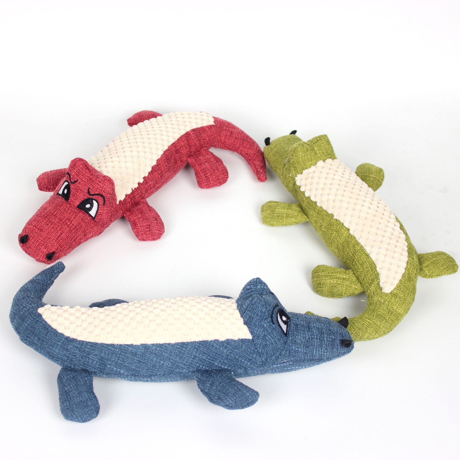 Factory direct explosive dog plush voice pet toys bite-resistant teeth grinding teeth simulation alligator toys wholesale