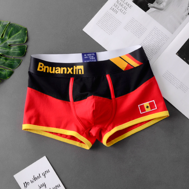 Trendy Men's Underwear Men's Summer Boxers Personalized Youth Cotton Boxers Breathable Shorts Head Thin Shorts