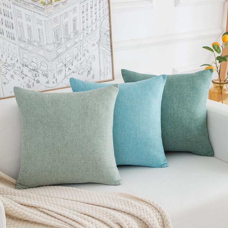 Amazon popular Nordic ins style home thickened linen pillowcase sofa pillow bedside soft cushion