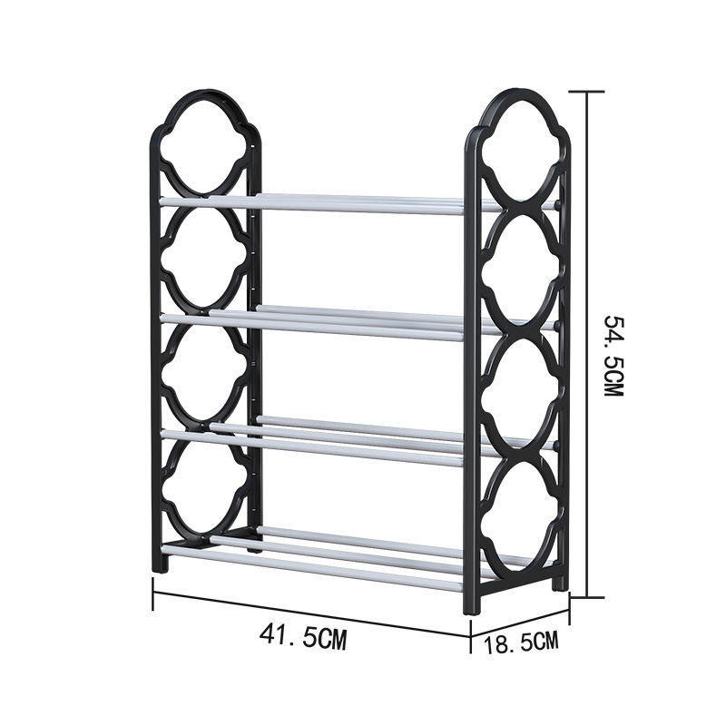Four-layer lace shoe rack household multi-functional shoe storage rack dormitory removable multi-layer shoe cabinet storage rack