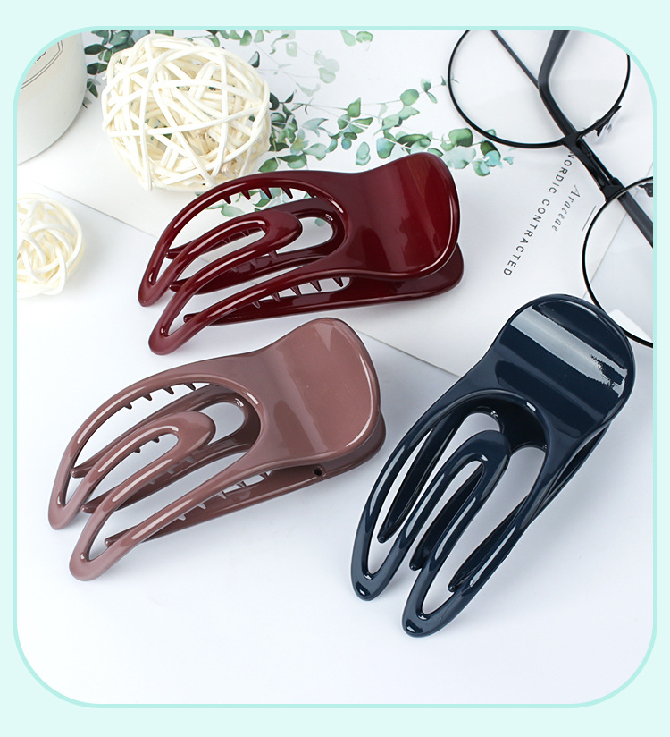 Nová jednoduchá korejská verze se zuby, dutým U-tvarovaným úchopem, zadní hlavou, temperamentní klip s přesličkou, diskový úchop na vlasy, výrobci velkoobchodních výrobců_voghion.com