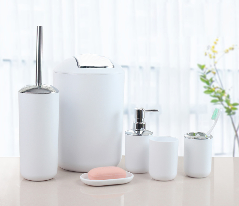 新品ゴミ箱便器ブラシ石鹸ホルダー歯ブラシカップ風呂トレーセットホテル六点セット入浴セット|undefined