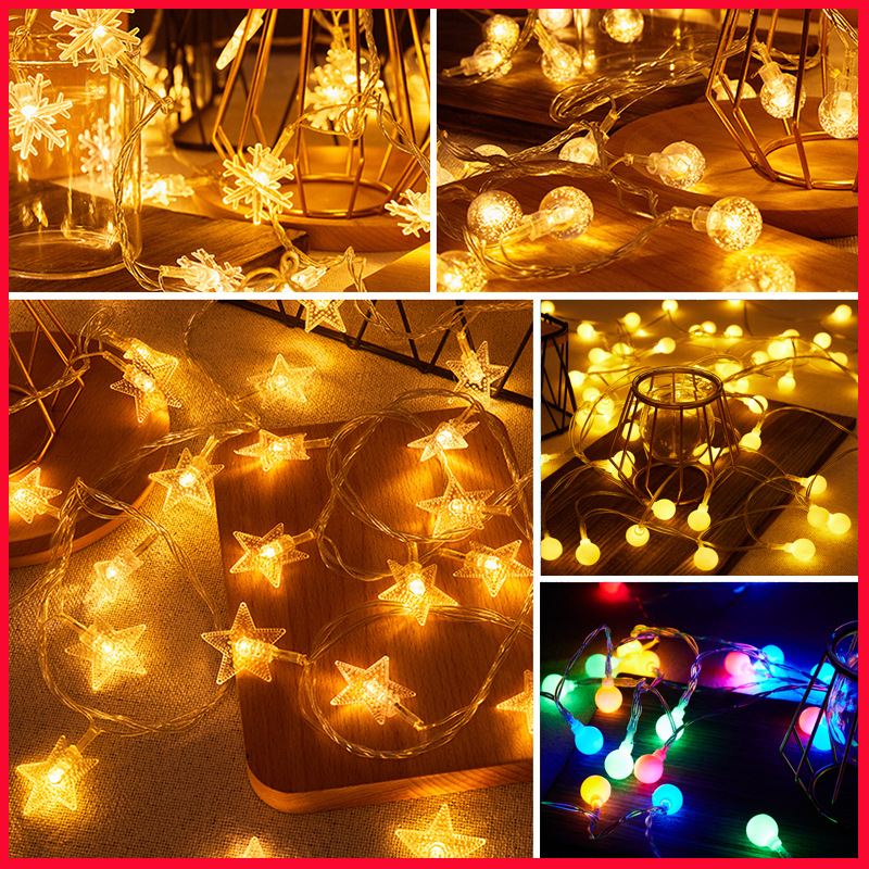 Camping light string wholesale led solar atmosphere light round sky curtain star light decoration stall outdoor small colored lights