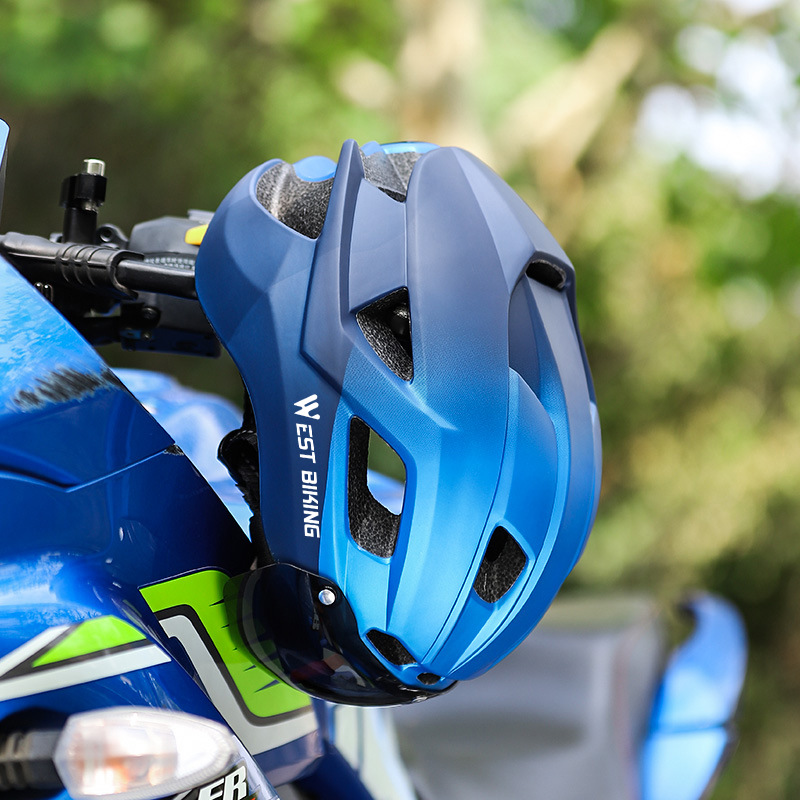 WEST BIKING jāšanas ķivere integrēta molding ķivere ar aizsargbrilles kalnu ceļu velosipēda ķiveres aprīkojumu_voghion.com