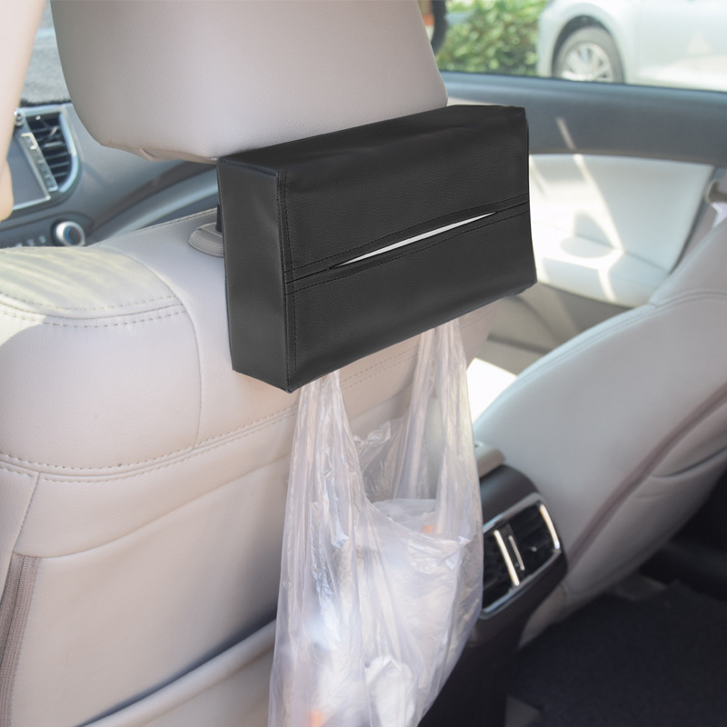 Artificial leather car sun visor tissue box car sun visor armrest box seat back multi-purpose tissue cover