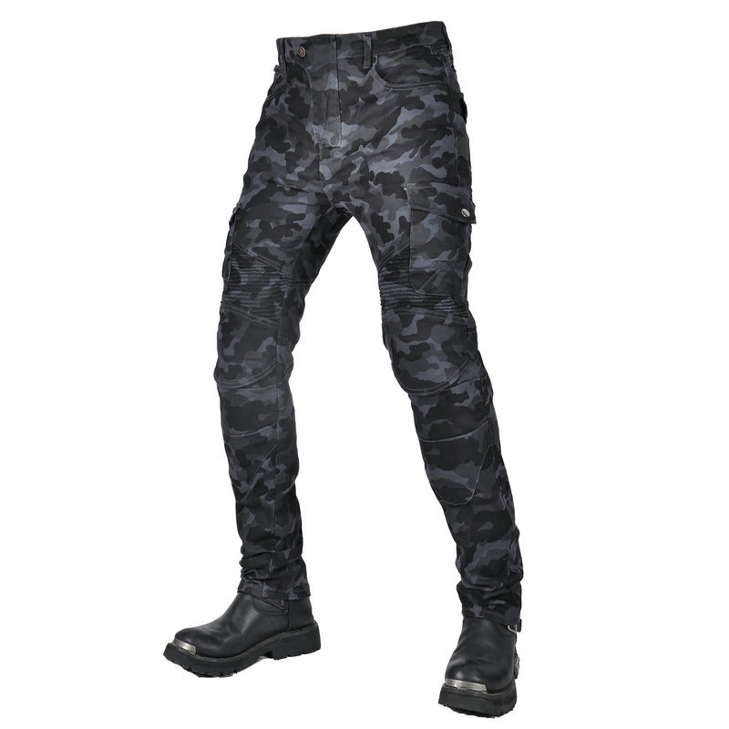 VOLERO Wo Rum Gong Motorcycle Riding Pants Retro Motorcycle Jeans Camouflage Multi-Bag Overalls Break Pants