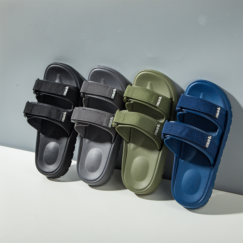Summer men's slip-toe slippers on the excrement feeling men's slippers summer wholesale home shoes thick-soled fashion outerwear sandals
