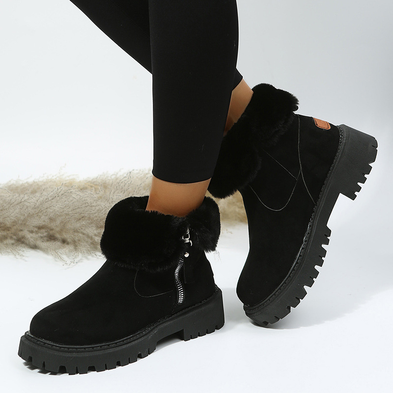 Snow boots Women's 2022 Winter new velvet women's shoes warm boots AliExpress cross-border cotton shoes large size women's boots