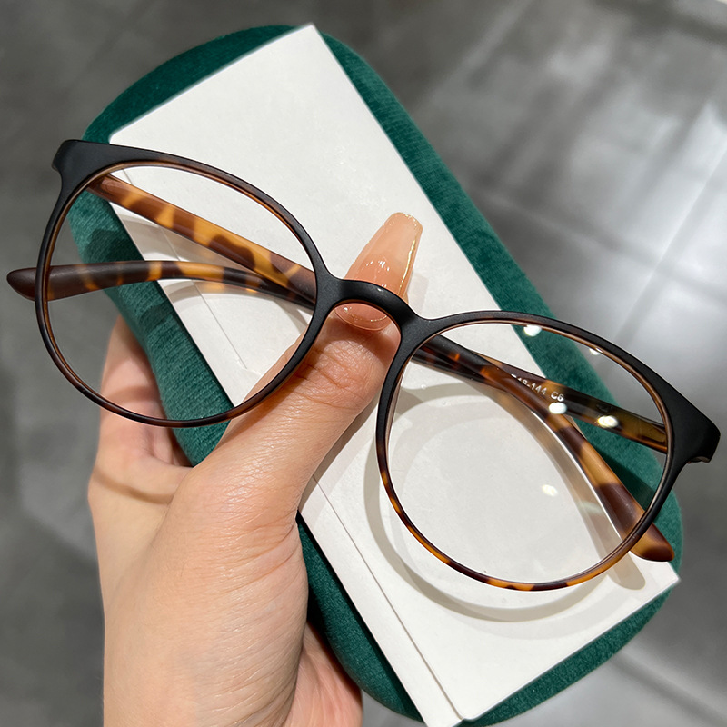 Artistic without makeup mirror frame transparent ultra-light TR90 anti-blue light glasses can be equipped with myopia degree fashion all-match women's fashion