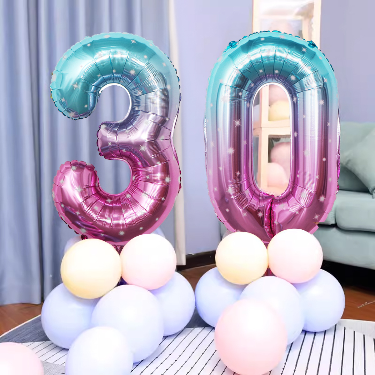 Starry Sky Digital balloon cross-border Balloon Birthday Party wedding decoration cloth 32-inch us version Starry Sky Digital wholesale