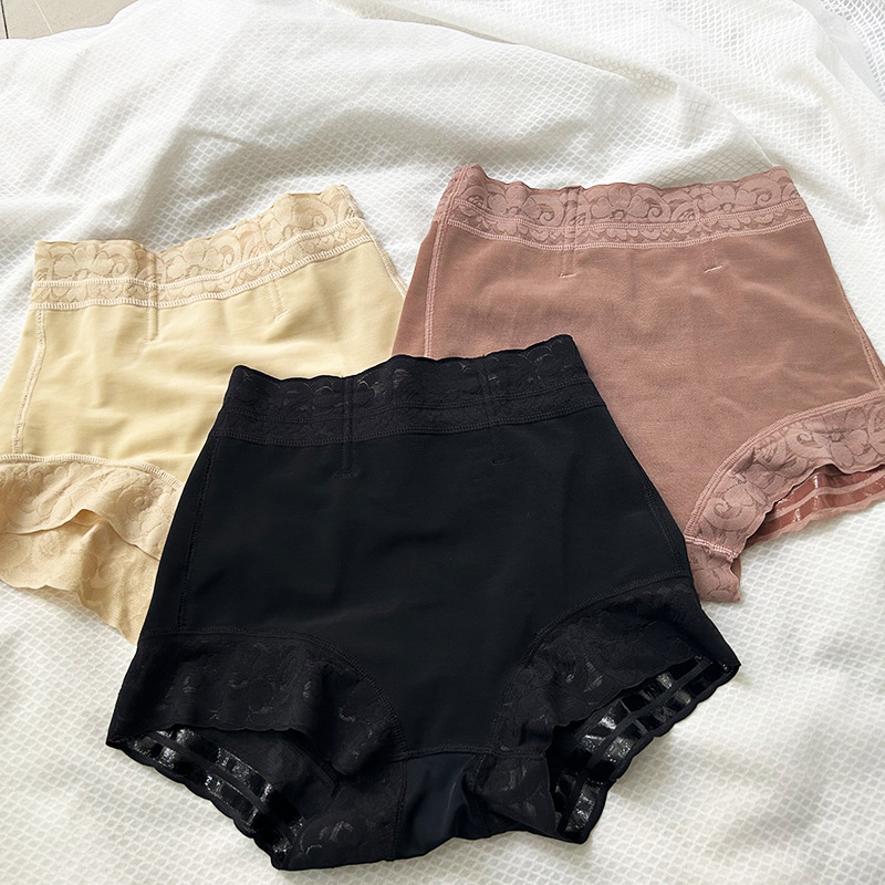 New European and American large size butt shaper butt shaper body tight mid-waist boxer waist shaping pants