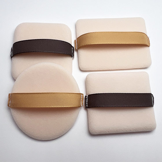 The third generation of big-name flat for high density short velvet ultra-thin rectangular makeup powder cake air cushion double-sided flocking powder puff