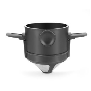 Foldable coffee filter 304 stainless steel double-layer coffee funnel retractable drip-free filter Cup