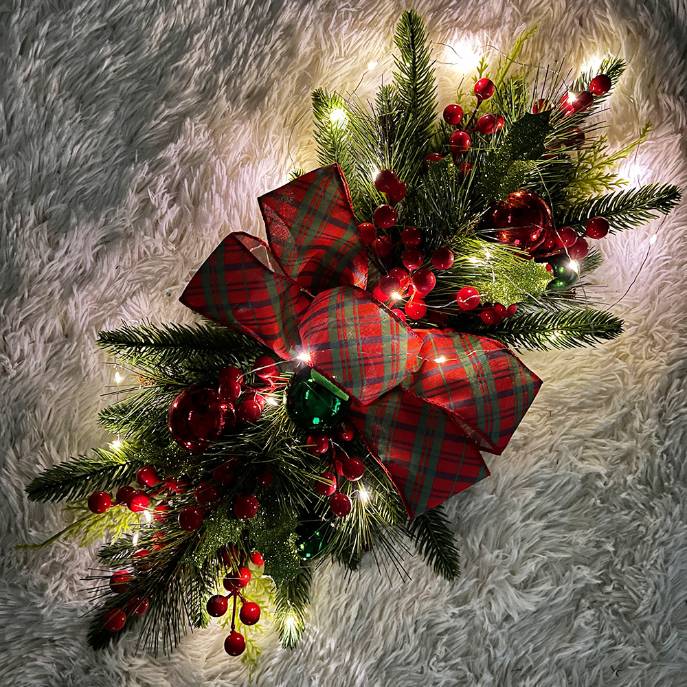 Meihui 2023 Christmas stairs Garland stairs decoration teardrop swags upside down Christmas home hanging ornaments_voghion.com