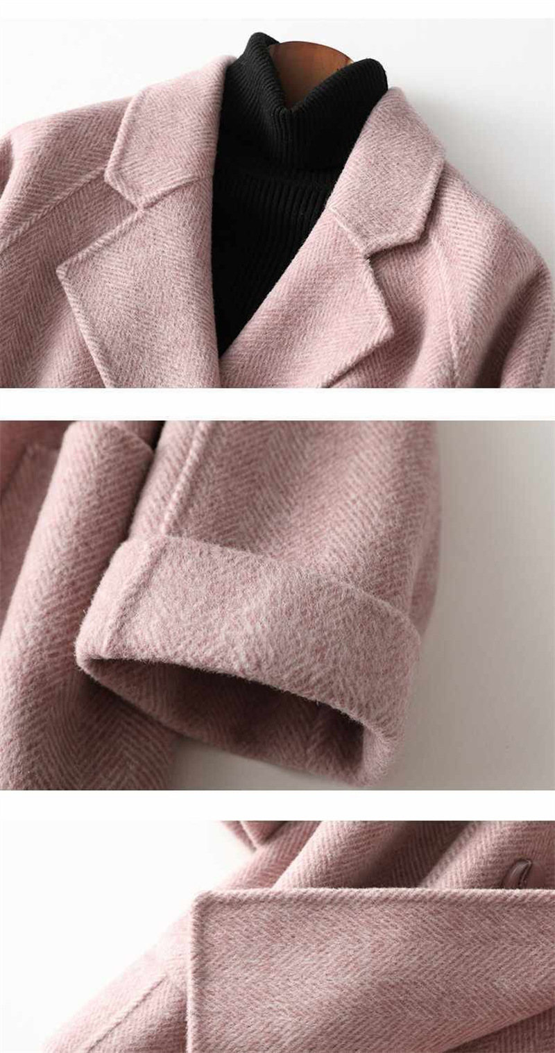 Mid-length woolen coat for women 2022 autumn and winter New loose slimming versatile Western style woolen coat trendy thick_voghion.com