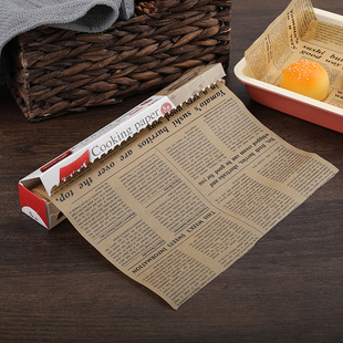 5 m vintage newspaper pattern silicone oil paper anti-sticking high temperature baking pan oil paper bread paper arbitrary cutting