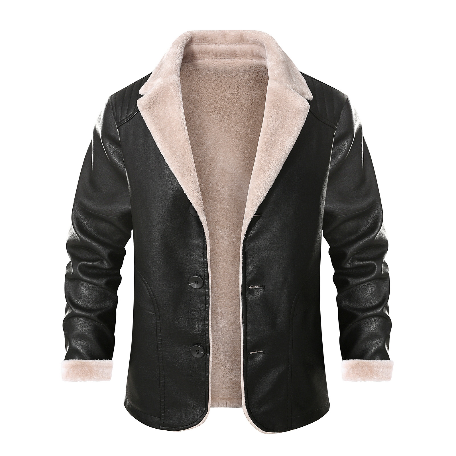 Thick velvet fur integrated warm foreign trade cross-border suit leather coat standard leather jacket jacket quasi-US size 88988