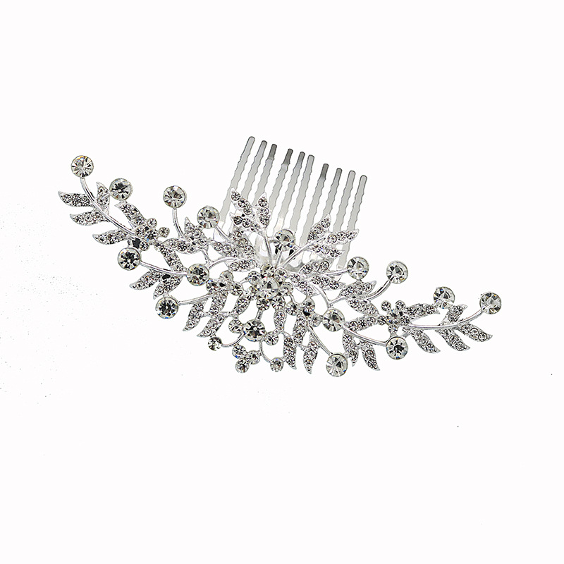 Popular bridal hair comb wedding dress hair accessories headdress wedding accessories rhinestone coil hair plug hair comb pearl hair comb