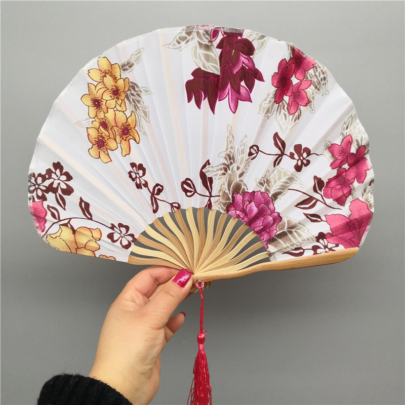 Factory Price Wholesale Brown Keel Pearl Fan Kimono Fan Shell Fan Sunflower Fan Knife Fan Japanese Women Fan Small Gift Giveaway