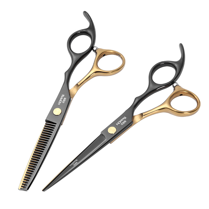 Black Gold Amazon Haircut Hairdresser Cutter Bangs Artifact Flat Cut Tooth Cut Thin Cut Set Hair Cut Scissors