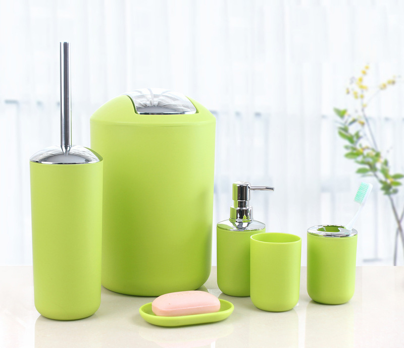 新品ゴミ箱便器ブラシ石鹸ホルダー歯ブラシカップ風呂トレーセットホテル六点セット入浴セット|undefined