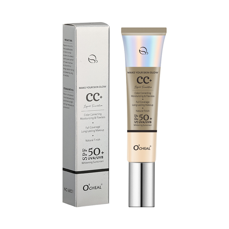 OCHEAL Cross-border Concealer Base Cream Moisturizing Moisturizing and Fixation Foundation Liquid Do Not Take off Makeup Front Cream Moisturizing and Isolating CC Cream