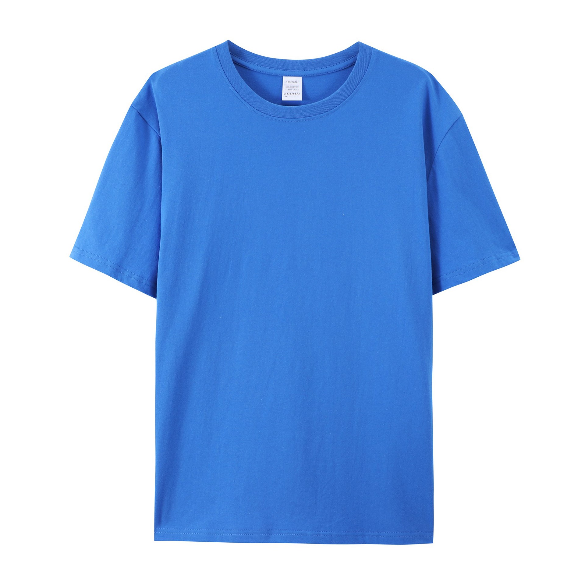 Foreign Trade European Size Large Round Neck Short Sleeve T-Shirt Printed and Embroidered logo Cultural Advertising Shirt Enterprise Work Group Party Clothes
