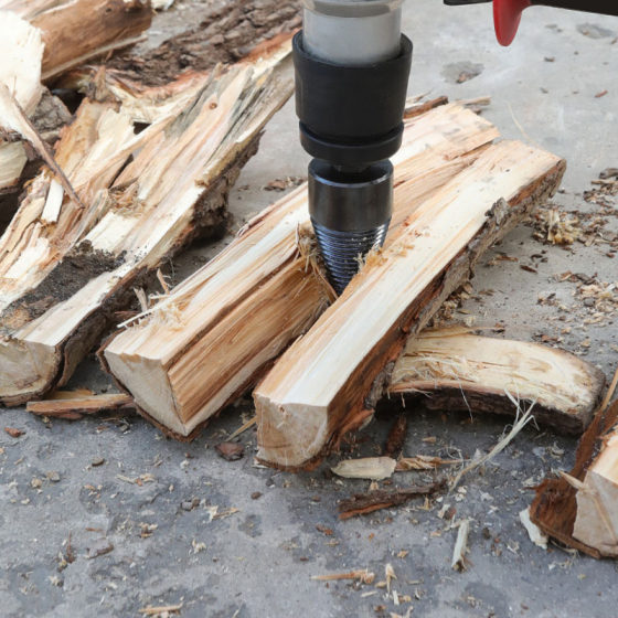 Wood splitting drill cross-border wholesale electric hammer drilling drill hole opener woodworking split cone tool set wood splitting artifact