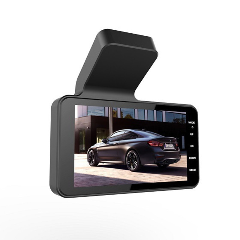 New hidden 3m suction cup 4 inch HD 1080p Touch IPS screen dual lens driving recorder Cardvr