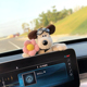 Flying mirror dog with pink flower-lying screen decoration