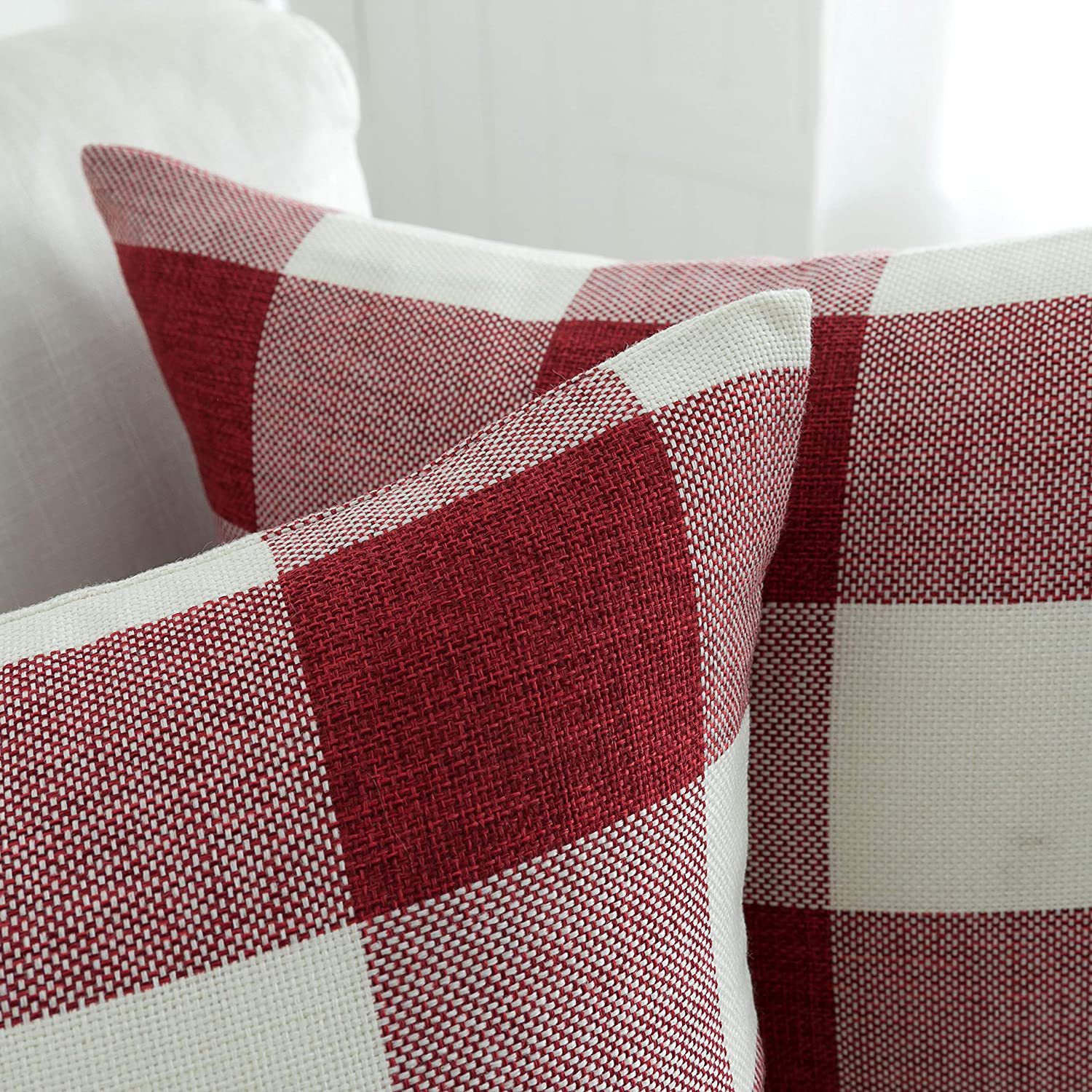 Amazon Explosive Pillow Case Linen Geometric Black and White Plaid Pillow Gift Cushion Cover Pillow Case Pillow Case