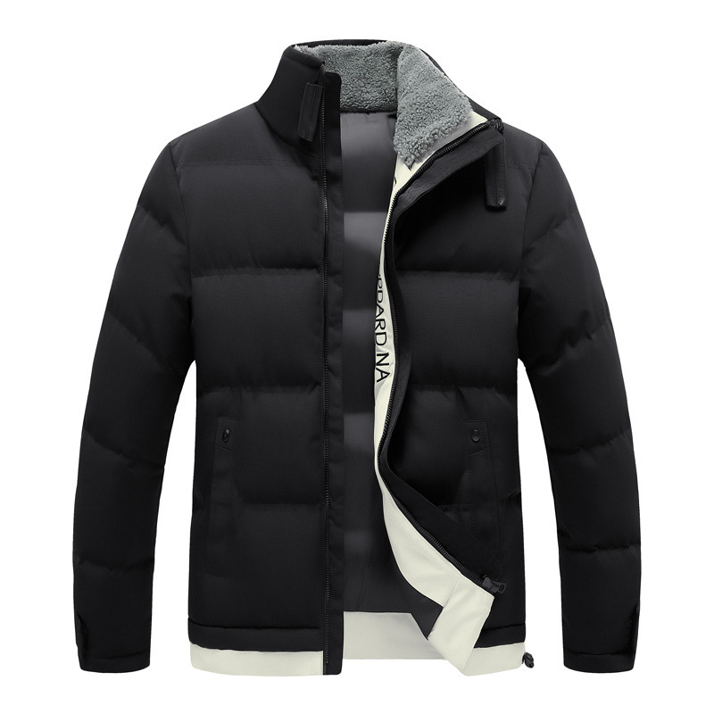 Cotton-padded jacket men's coat 2021 new thickened cotton-padded jacket youth leisure plus size cross-border men's wholesale