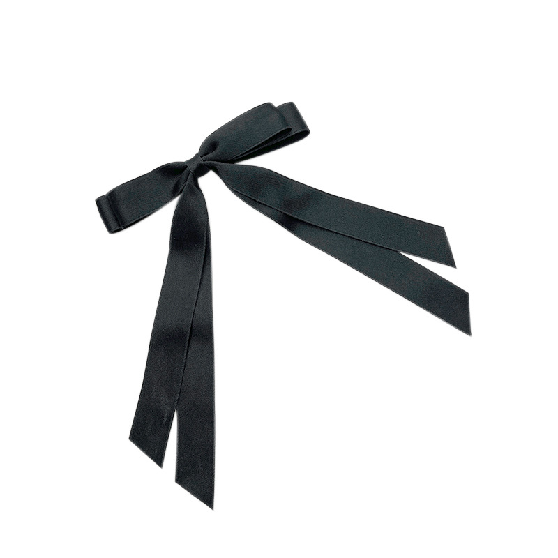 Doppellagige Haarspange mit Schleife im koreanischen Stil für Damen, Ballettmädchen, seitliche Klammer am Hinterkopf, schlichtes, allgleiches Haar-Accessoire_voghion.com
