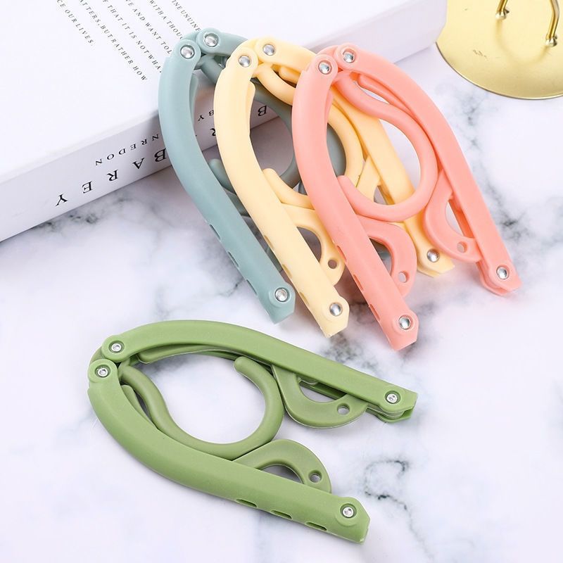 Folding Hanger Multifunctional Drying Hanger Non-slip Outdoor Travel Hanger Travel Portable Magic Hanger Factory Straight Hair