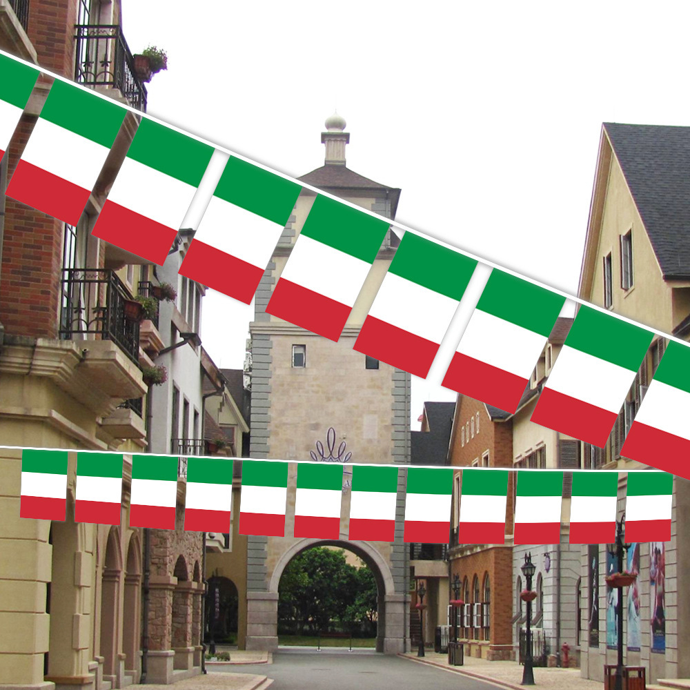 14*21cm Italian string flag square fan flag 20*28cm hanging flag polyester pull flag manufacturer wholesale